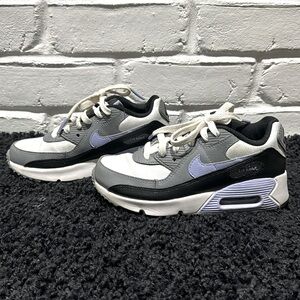 Nike Air Max 90 LTR boys/girls shoes 1Y gray/white/thistle